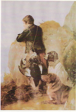 Highland Gillie. Chromo-lithograph by Vincent Brooks after R. Ansdell, Published Dec. 21, 1853 by Lloyd Brothers and Co. Ludgate Hill. Courtesy of Jennifer Kessner.